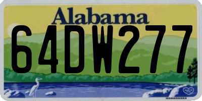 AL license plate 64DW277
