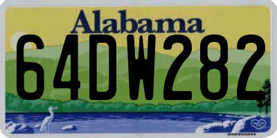 AL license plate 64DW282