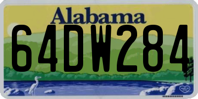 AL license plate 64DW284