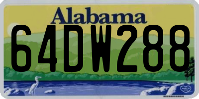 AL license plate 64DW288