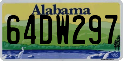 AL license plate 64DW297