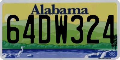 AL license plate 64DW324