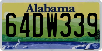 AL license plate 64DW339