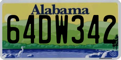 AL license plate 64DW342