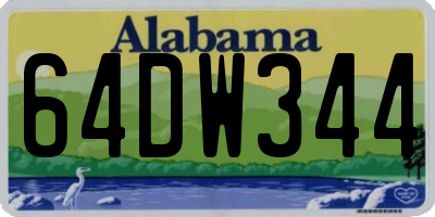 AL license plate 64DW344