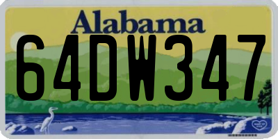 AL license plate 64DW347