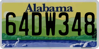 AL license plate 64DW348