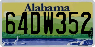 AL license plate 64DW352