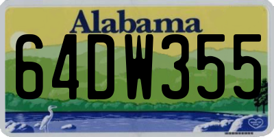 AL license plate 64DW355