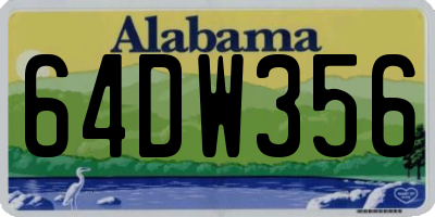 AL license plate 64DW356