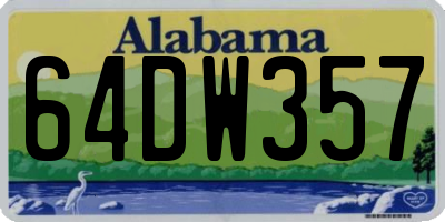 AL license plate 64DW357