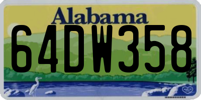 AL license plate 64DW358