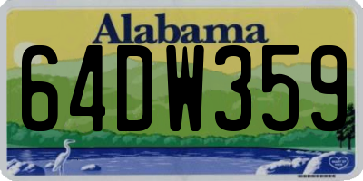 AL license plate 64DW359