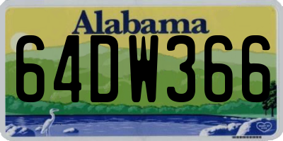 AL license plate 64DW366