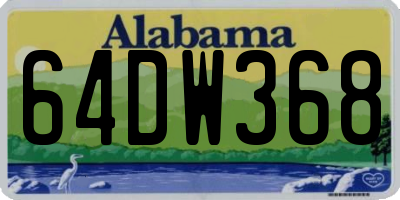 AL license plate 64DW368