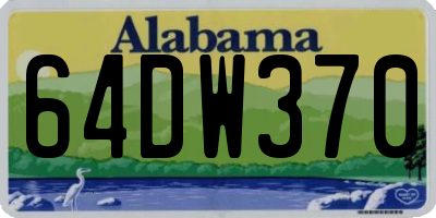 AL license plate 64DW370