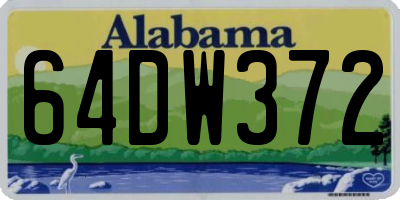 AL license plate 64DW372