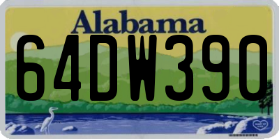 AL license plate 64DW390