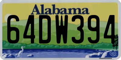 AL license plate 64DW394