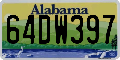AL license plate 64DW397
