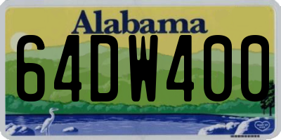 AL license plate 64DW400