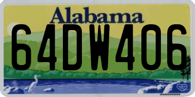 AL license plate 64DW406