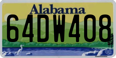 AL license plate 64DW408
