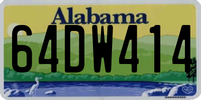 AL license plate 64DW414