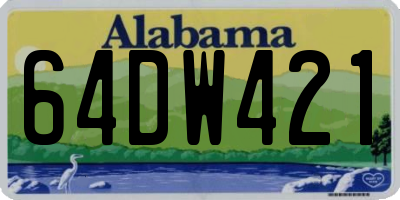AL license plate 64DW421