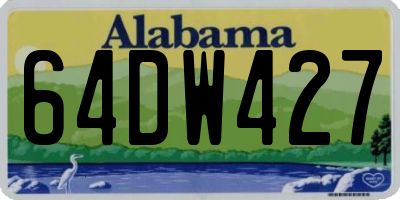 AL license plate 64DW427