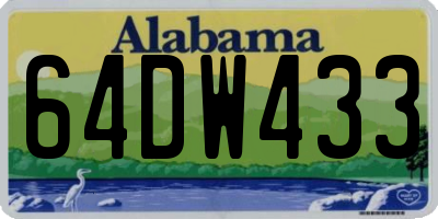 AL license plate 64DW433