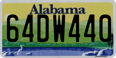 AL license plate 64DW440
