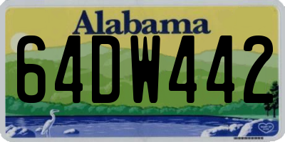 AL license plate 64DW442