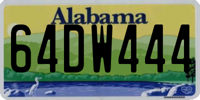 AL license plate 64DW444