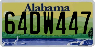 AL license plate 64DW447