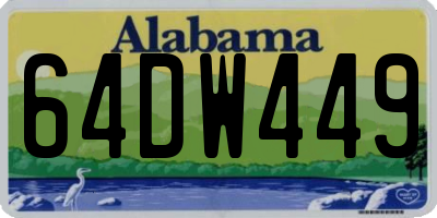 AL license plate 64DW449