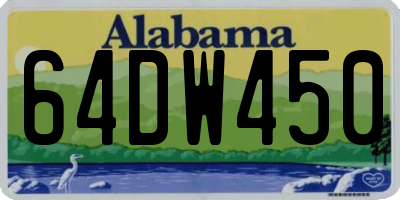 AL license plate 64DW450