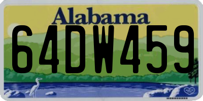 AL license plate 64DW459