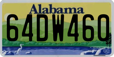 AL license plate 64DW460