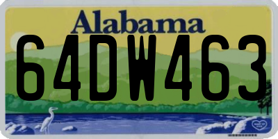 AL license plate 64DW463