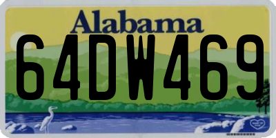 AL license plate 64DW469