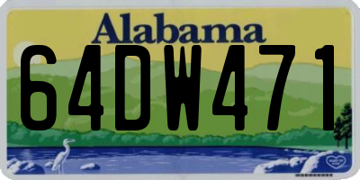 AL license plate 64DW471