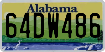 AL license plate 64DW486