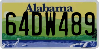 AL license plate 64DW489