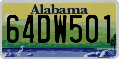 AL license plate 64DW501