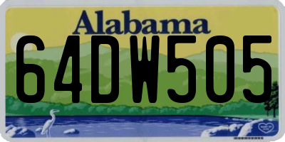 AL license plate 64DW505
