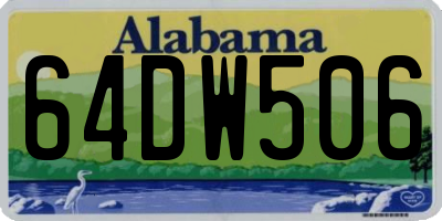 AL license plate 64DW506