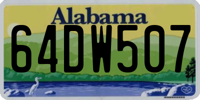 AL license plate 64DW507