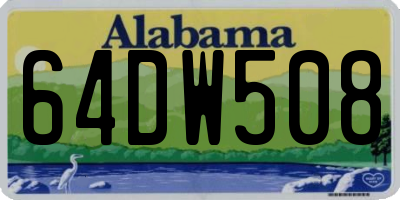 AL license plate 64DW508