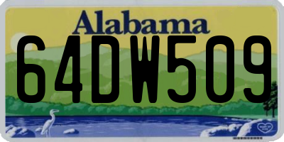 AL license plate 64DW509